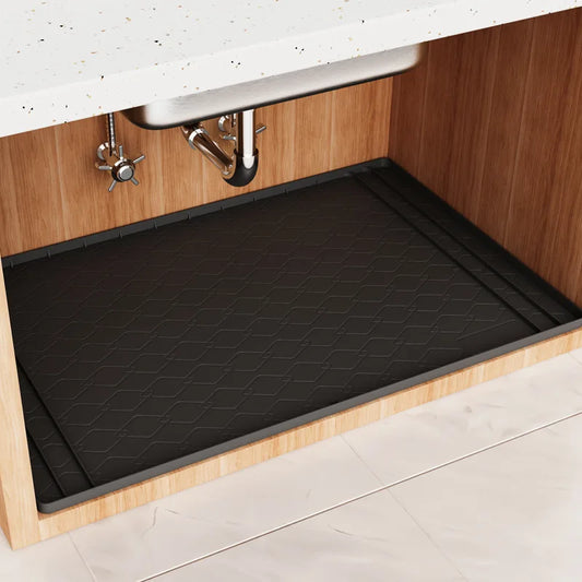 Leeseph Silicone Under Sink Mat Waterproof For Kitchen And Cabinet Protection