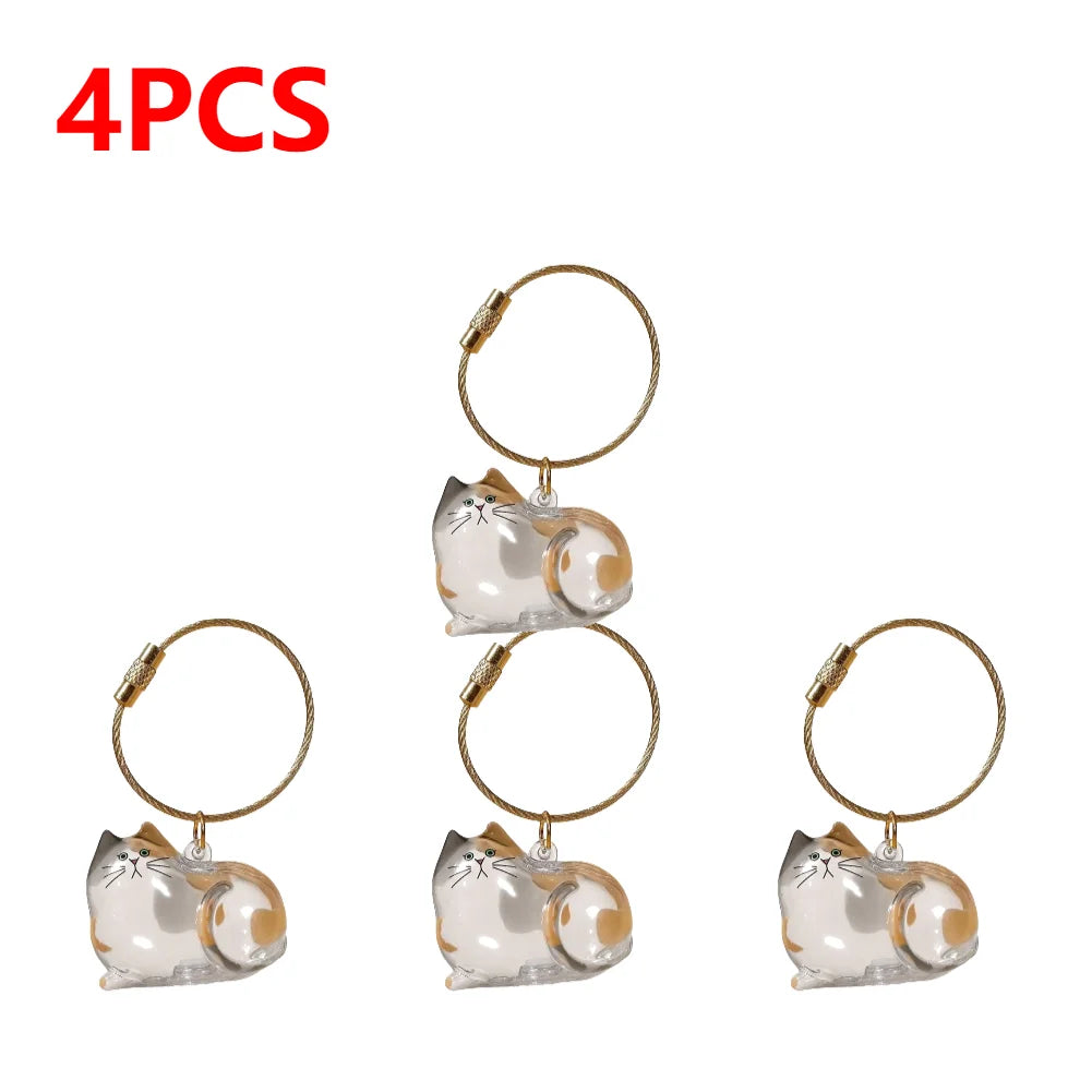 APWIKOGER Cat Keychain DIY Pendant Hair Storage Box