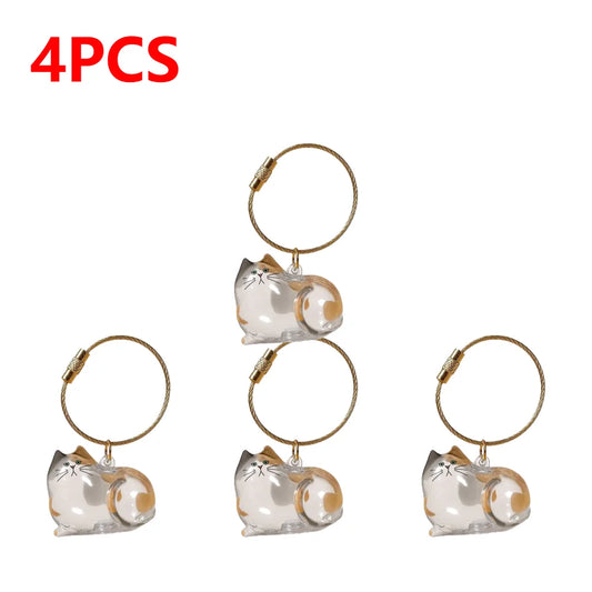 APWIKOGER CN Cat Keychain DIY Pendant Hair Storage
