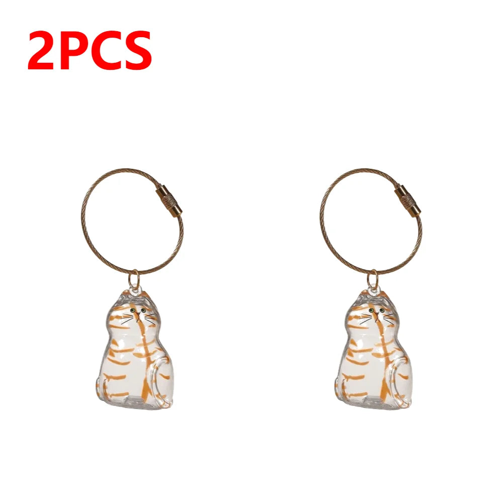 APWIKOGER Cat Keychain DIY Pendant Hair Storage Box
