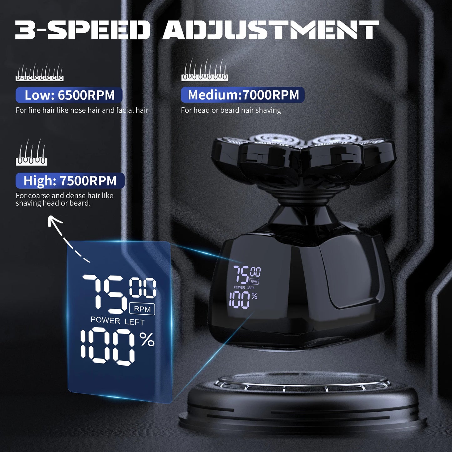 Sejoy 7D 6-in-1 Electric Razor For Men Waterproof Nose Trimmer