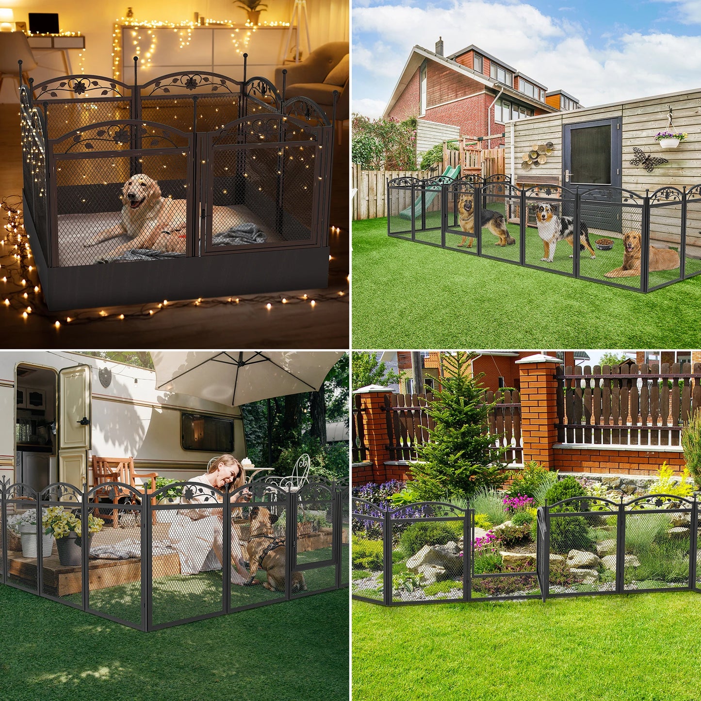 BINGOPAW Dog Playpen Fence Detachable Exercise Pen for Pets
