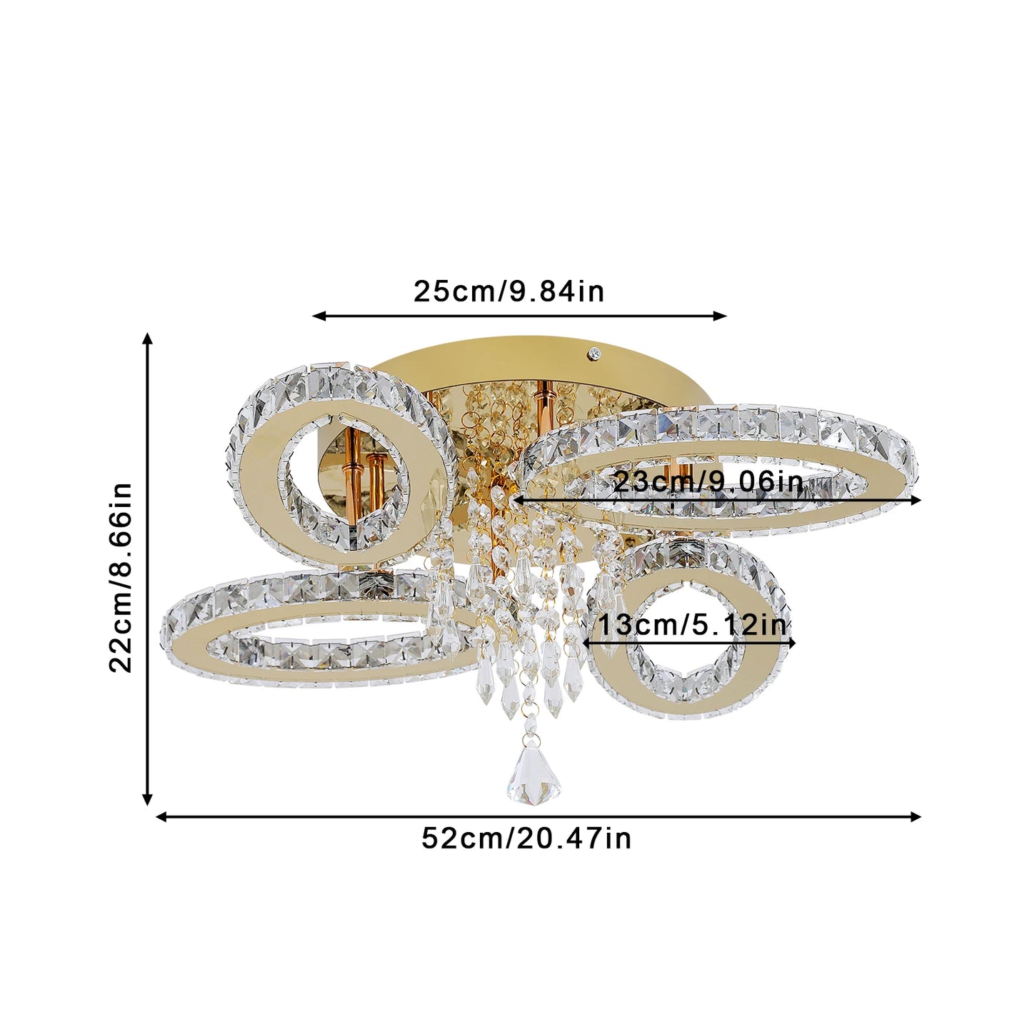 Vetrulus Crystal Chandelier Ceiling Light