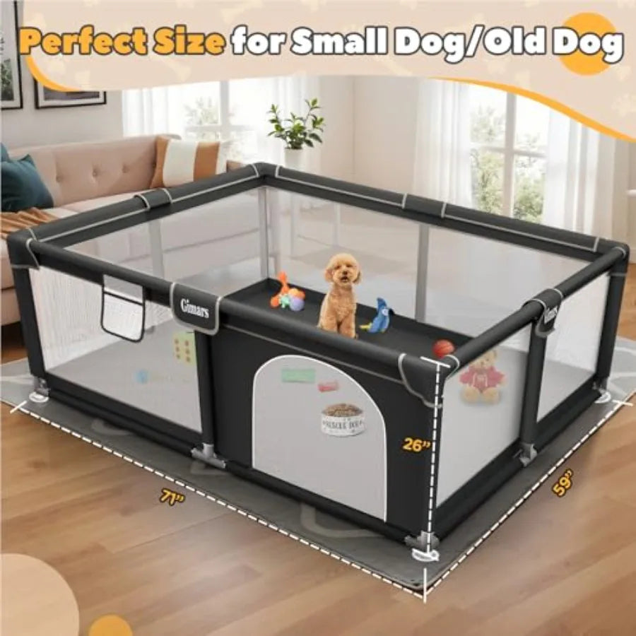 YAO HUI HUANG Puppy Playpen with Gate Sturdy Pet Fence