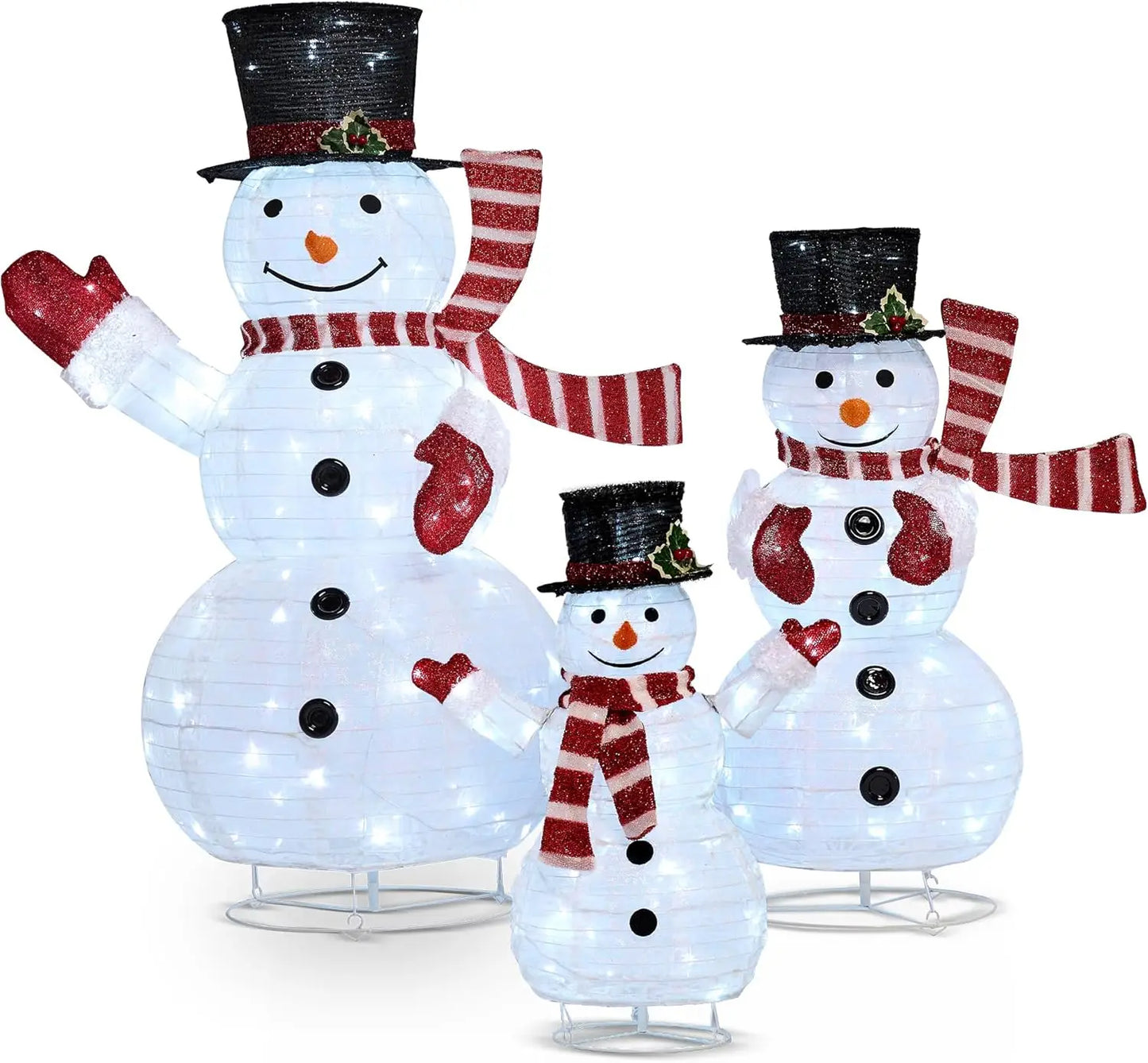 Joyfy Three Piece Snowman LED Yard Light Set 270 LEDs
