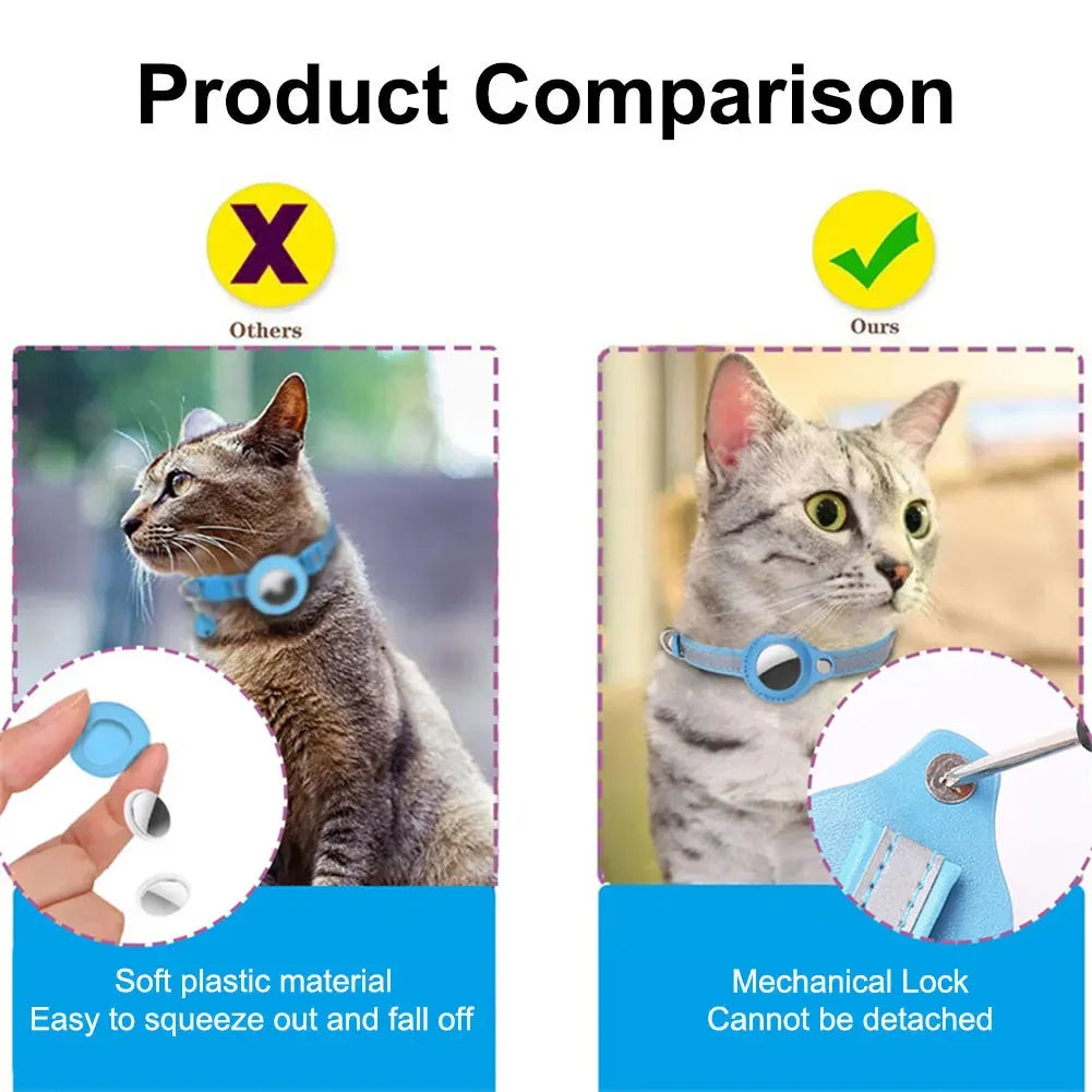 Shunmaii Reflective Cat Collar With AirTag Holder And Adjustable