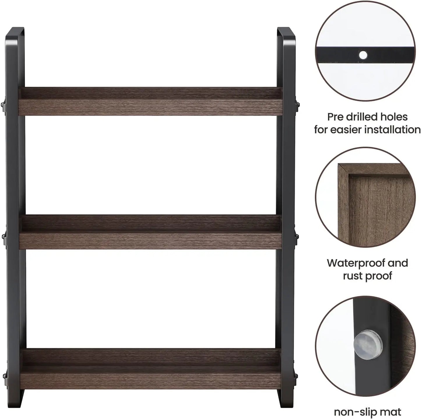 Three-Tier Bathroom Counter Organizer And Makeup Shelf Caddy