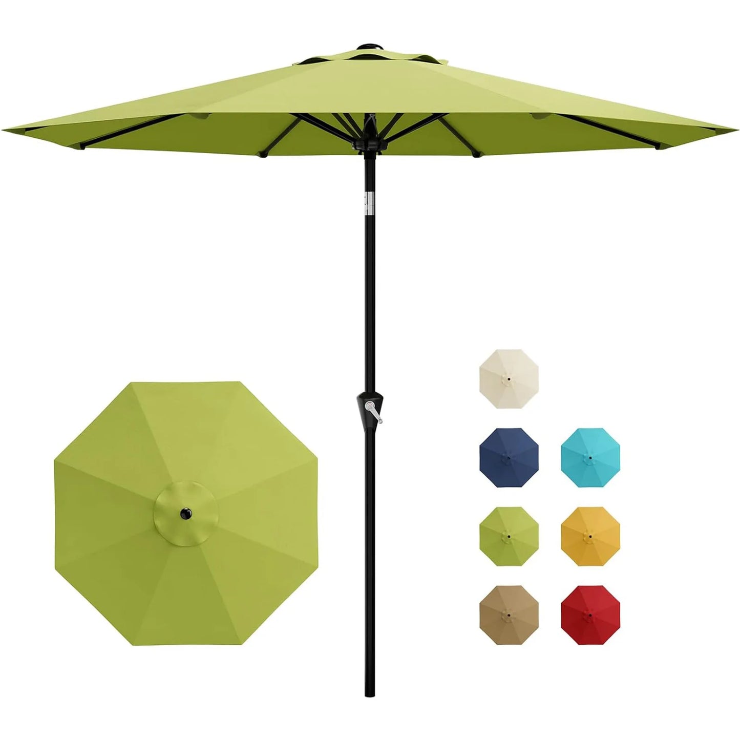 HiMISS Patio Umbrella With Crank Lift And Tilt