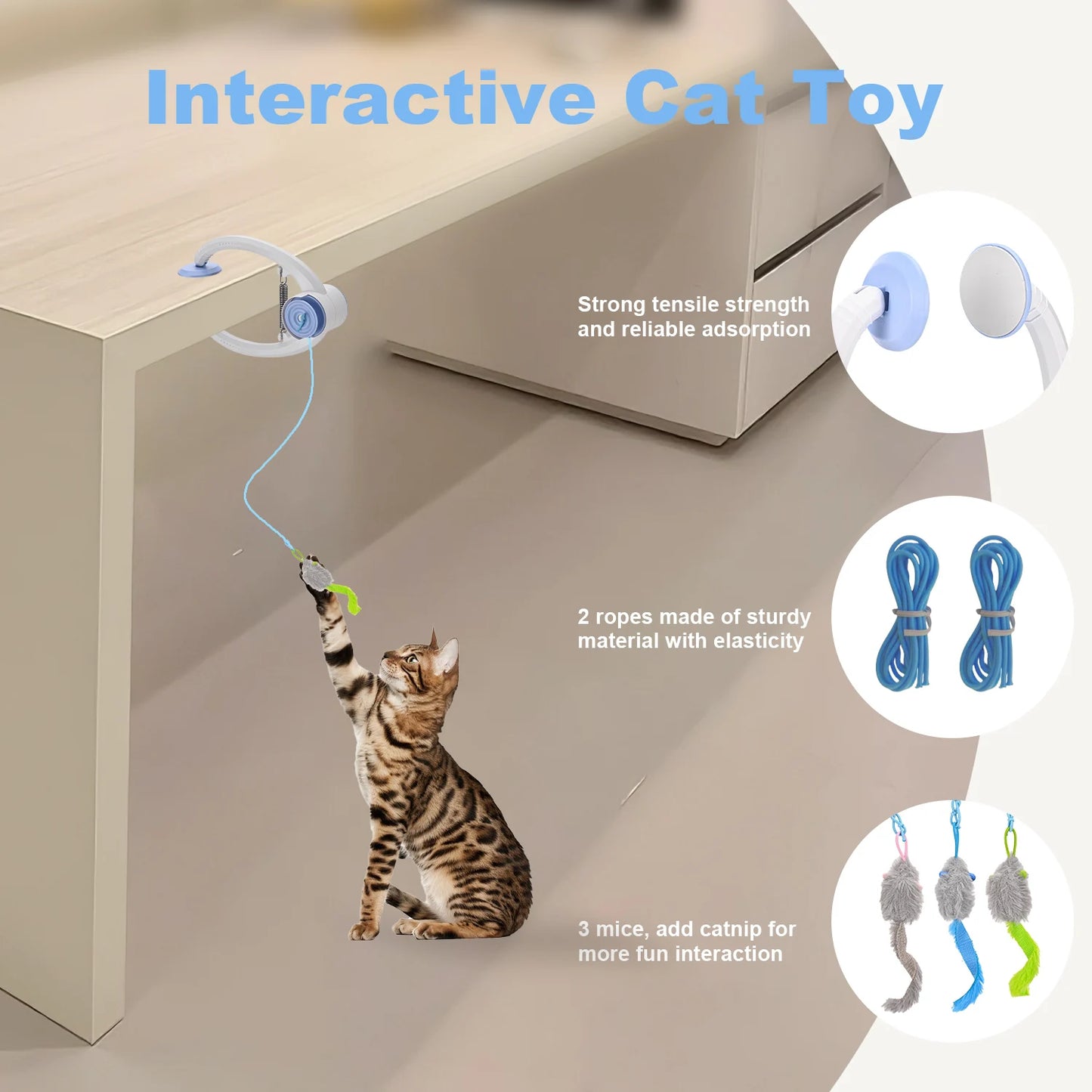 Cityflee USB Rechargeable Electric Door Hanging Interactive Cat Toy