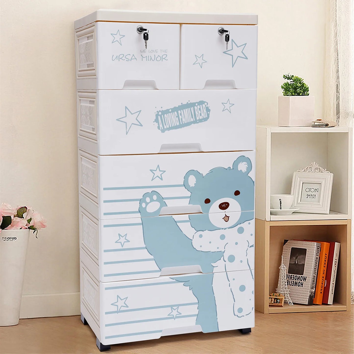 Polar Bear 5 Layers Closet Dresser Organizer With 6 Drawers
