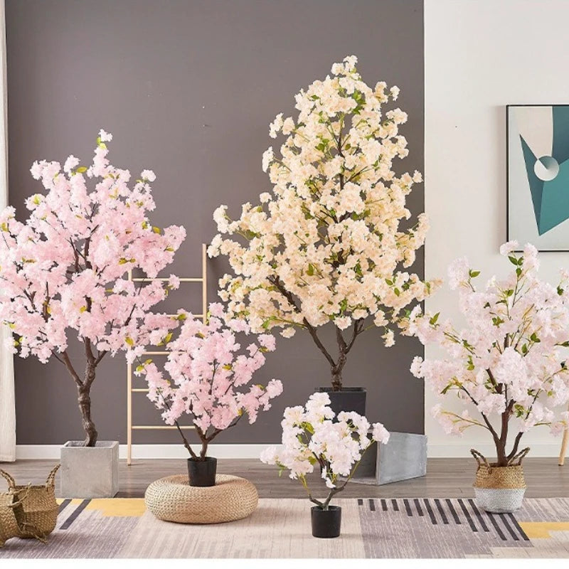 Artificial Cherry Blossom Tree Potted Floor Standing Decoration