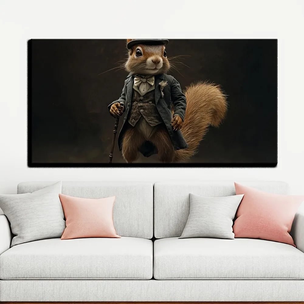 Steampunk Squirrel Wall Canvas Poster