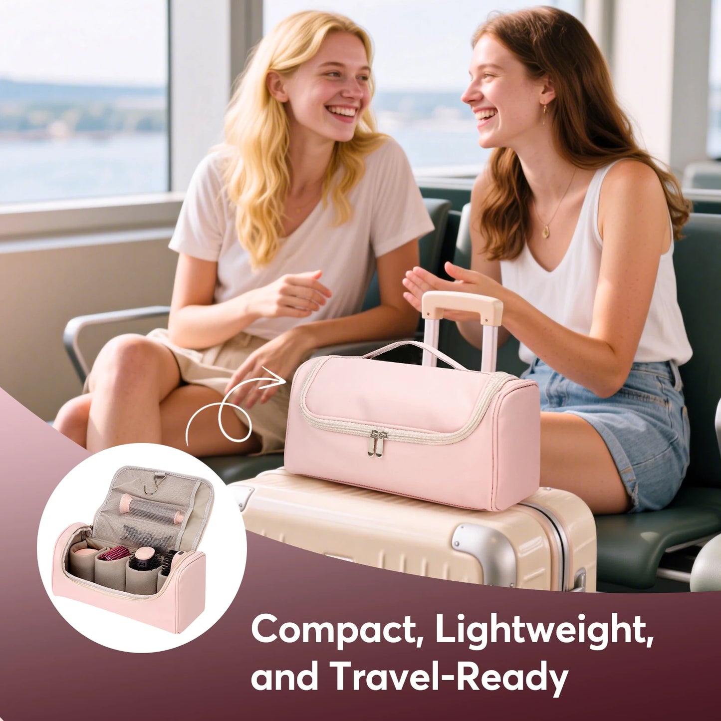 BOPCAL 5in1 Hair Styler with 1200W Dryer and Travel Bag