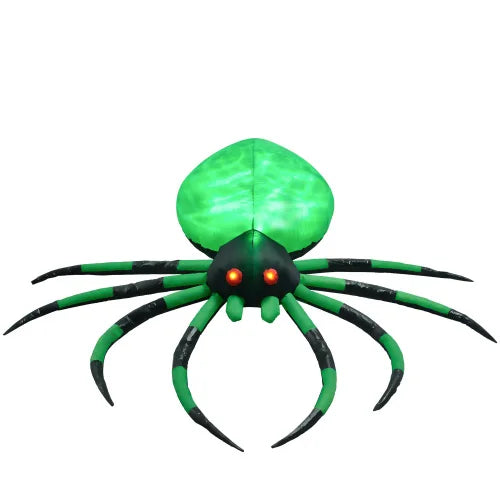 Halloween Inflatable Spider Decoration LED Lighting Outdoor