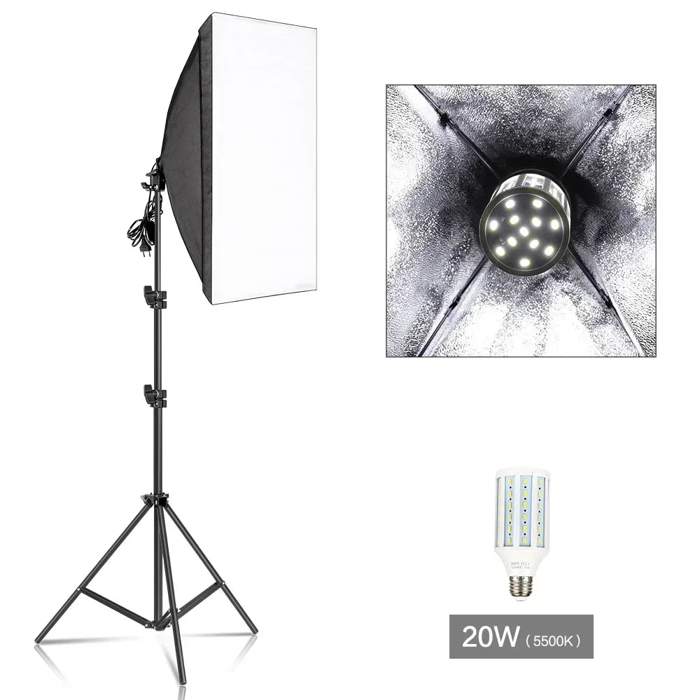 SH Professional Softbox Lighting Kit For Photography Studio