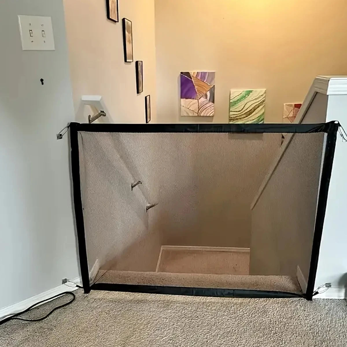 Pet Dog Barrier Fence Folding Mesh Playpen Safe Space