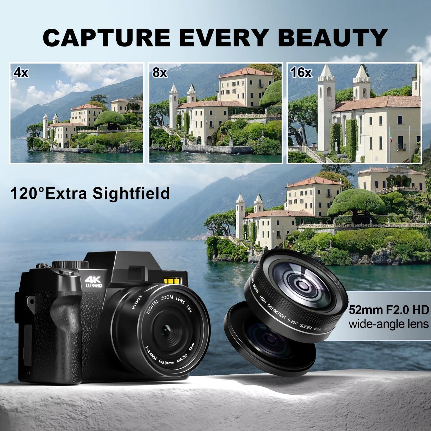 NBD 48MP Digital Camera With 4K Autofocus WiFi App Control
