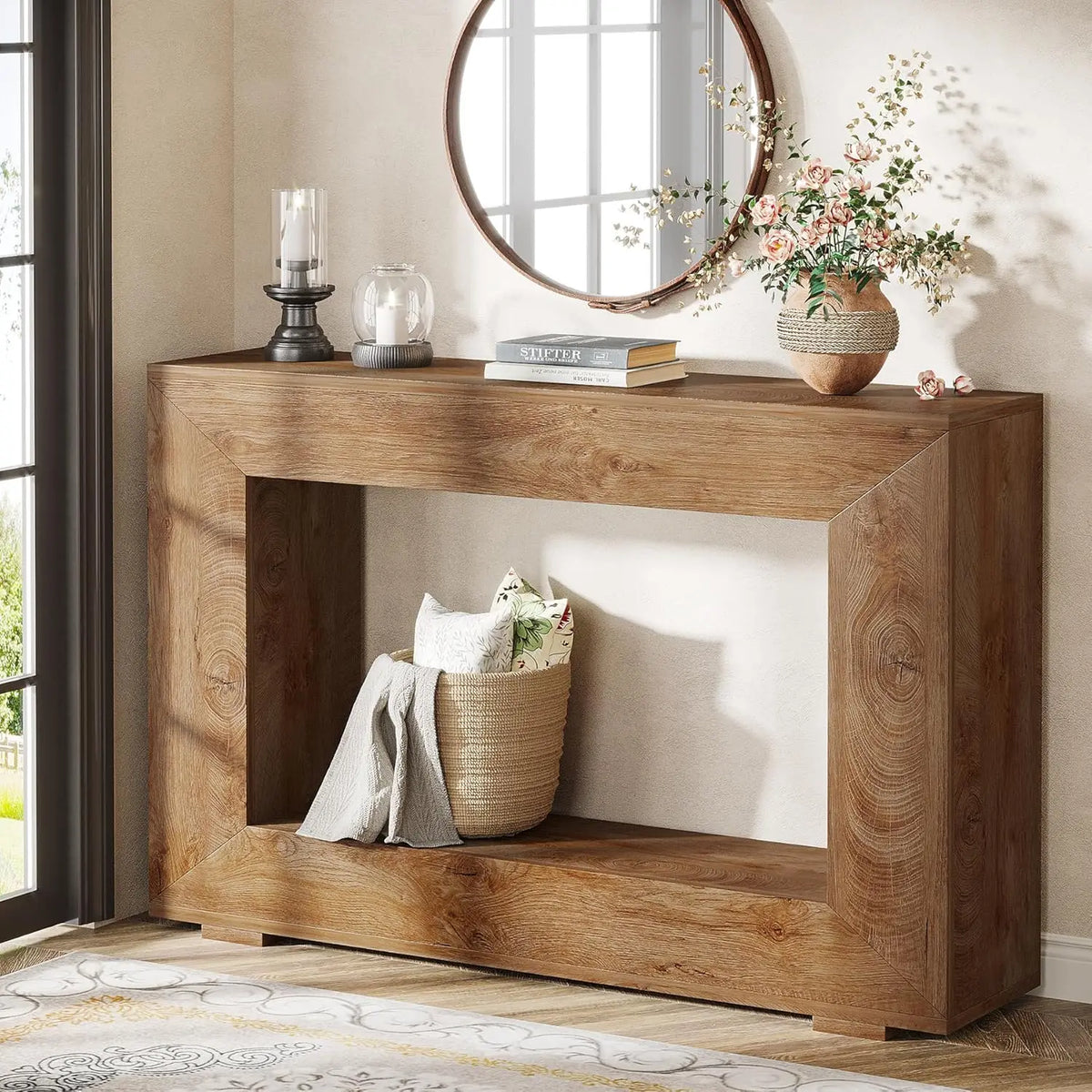 Tribesigns Farmhouse Console Table With Storage For Entryway