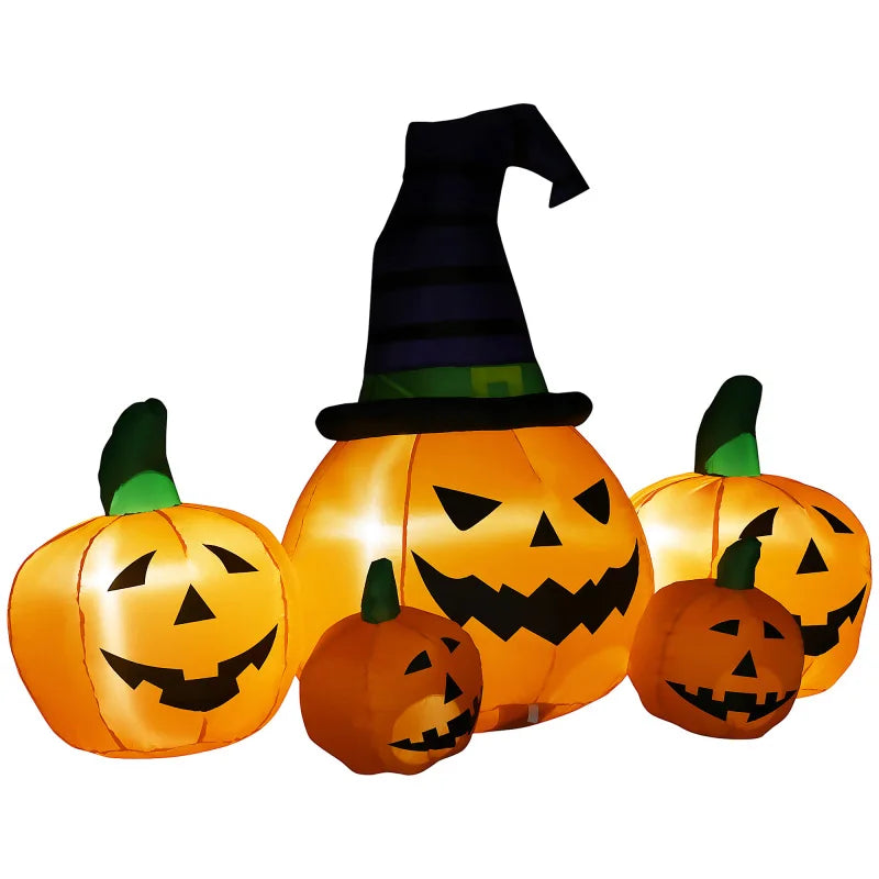 Inflatable Halloween Pumpkin Display LED Outdoor Yard Decor Waterproof