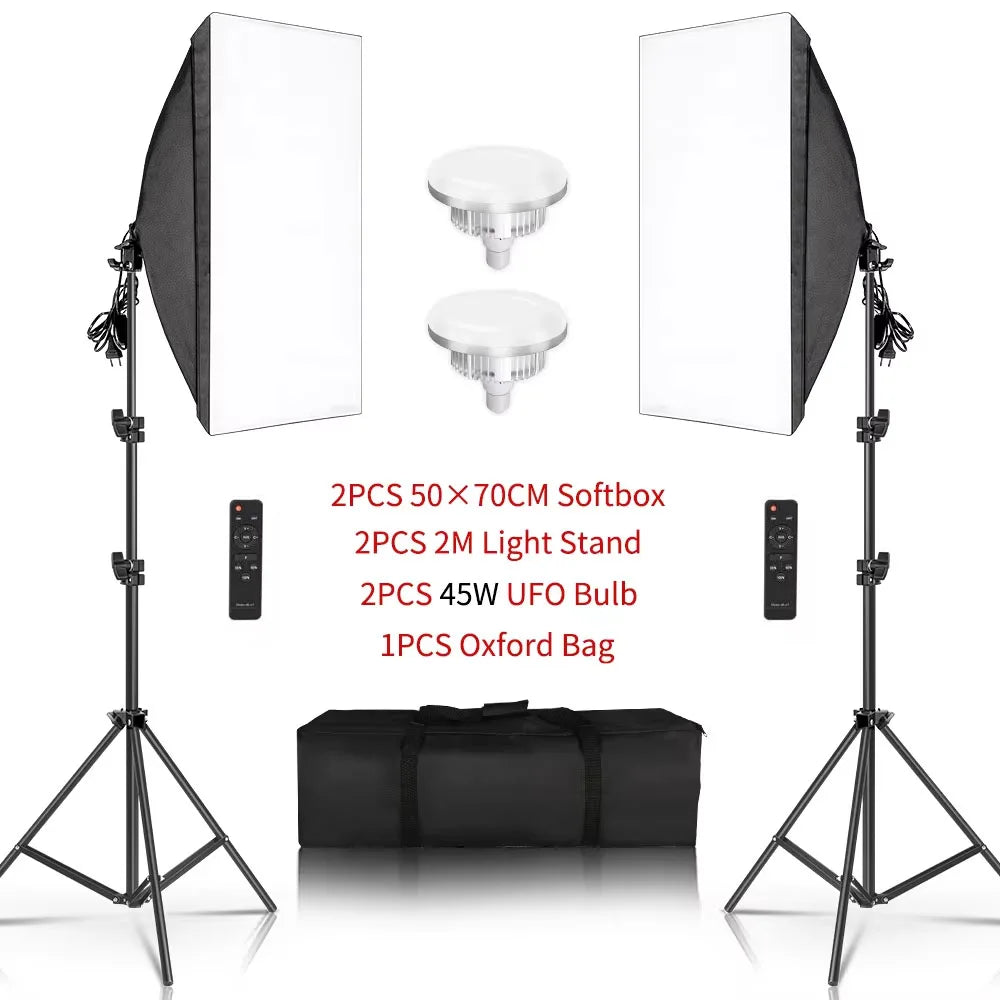 SH Professional Softbox Lighting Kit For Photography Studio