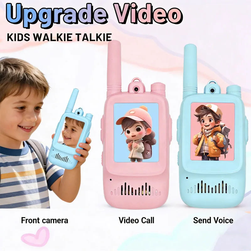 Kids Video Walkie Talkies Rechargeable One Click Pack 2