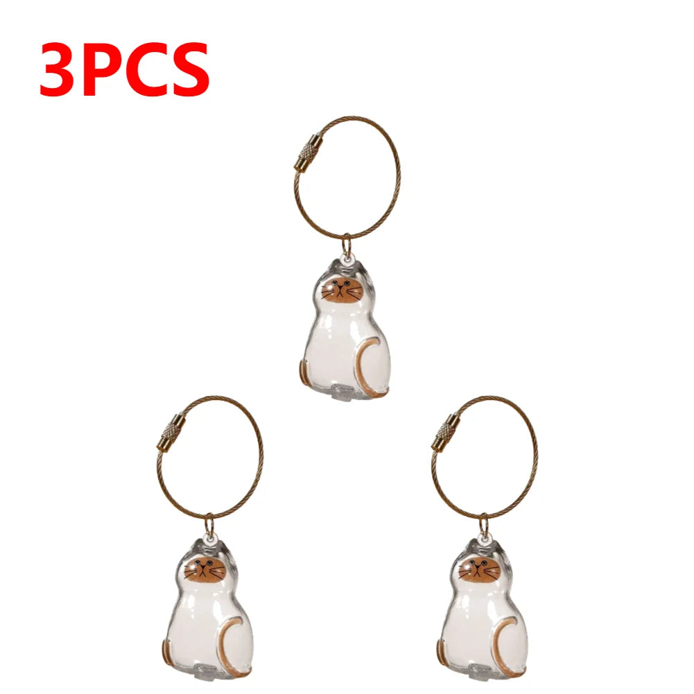 APWIKOGER Cat Keychain DIY Pendant Hair Storage Box