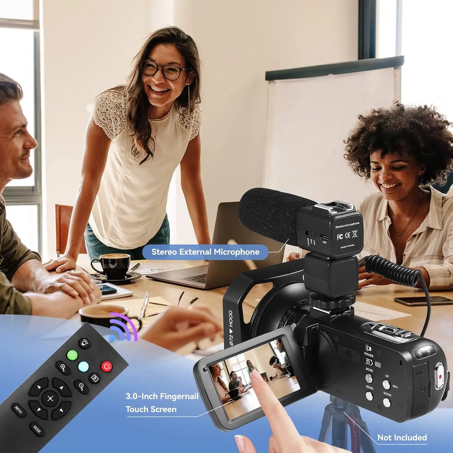 4K Camcorder With 18X Digital Zoom And 48MP For YouTube