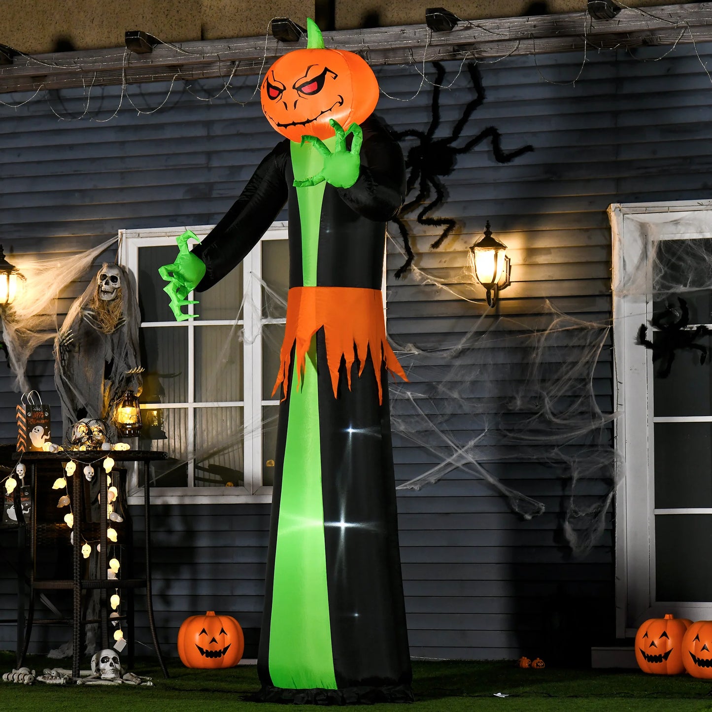 Light Up Pumpkin Inflatable Outdoor Halloween Decoration With LED Lights