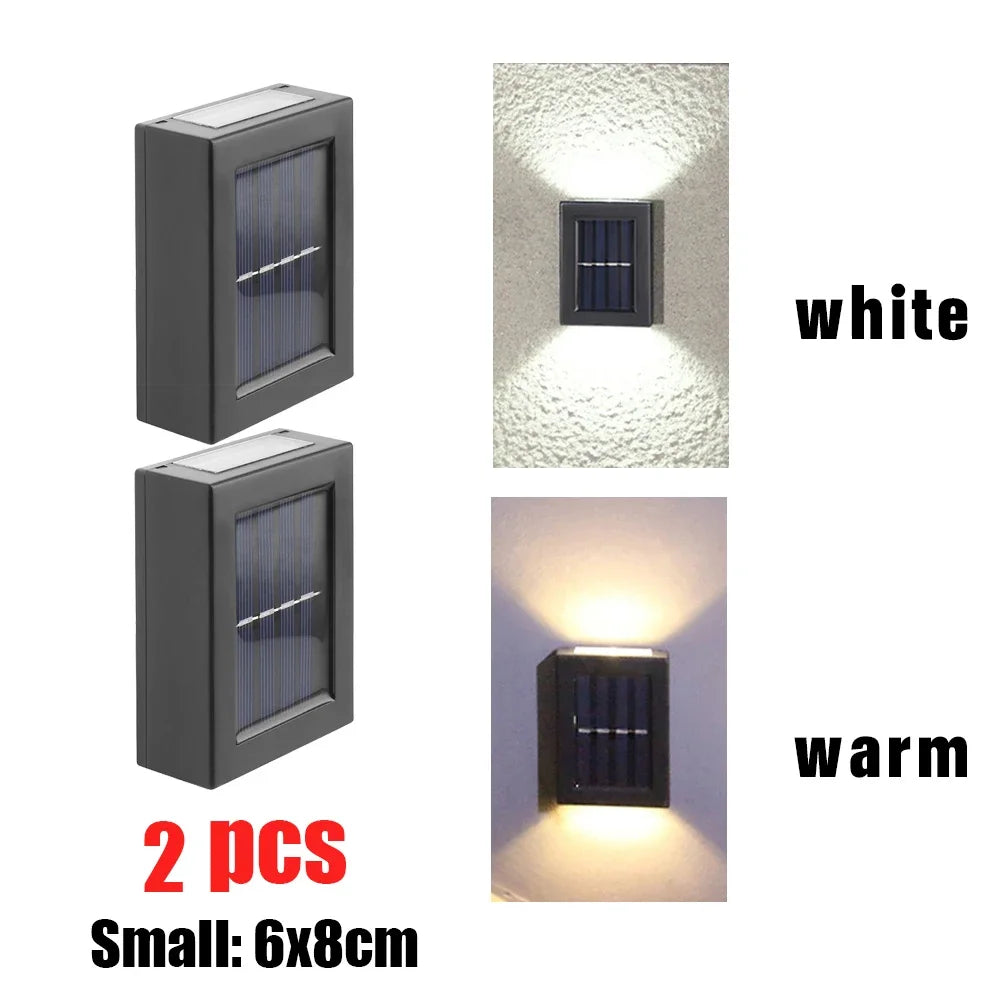 AlliLit Outdoor Solar Led Wall Light Waterproof Garden Lamp