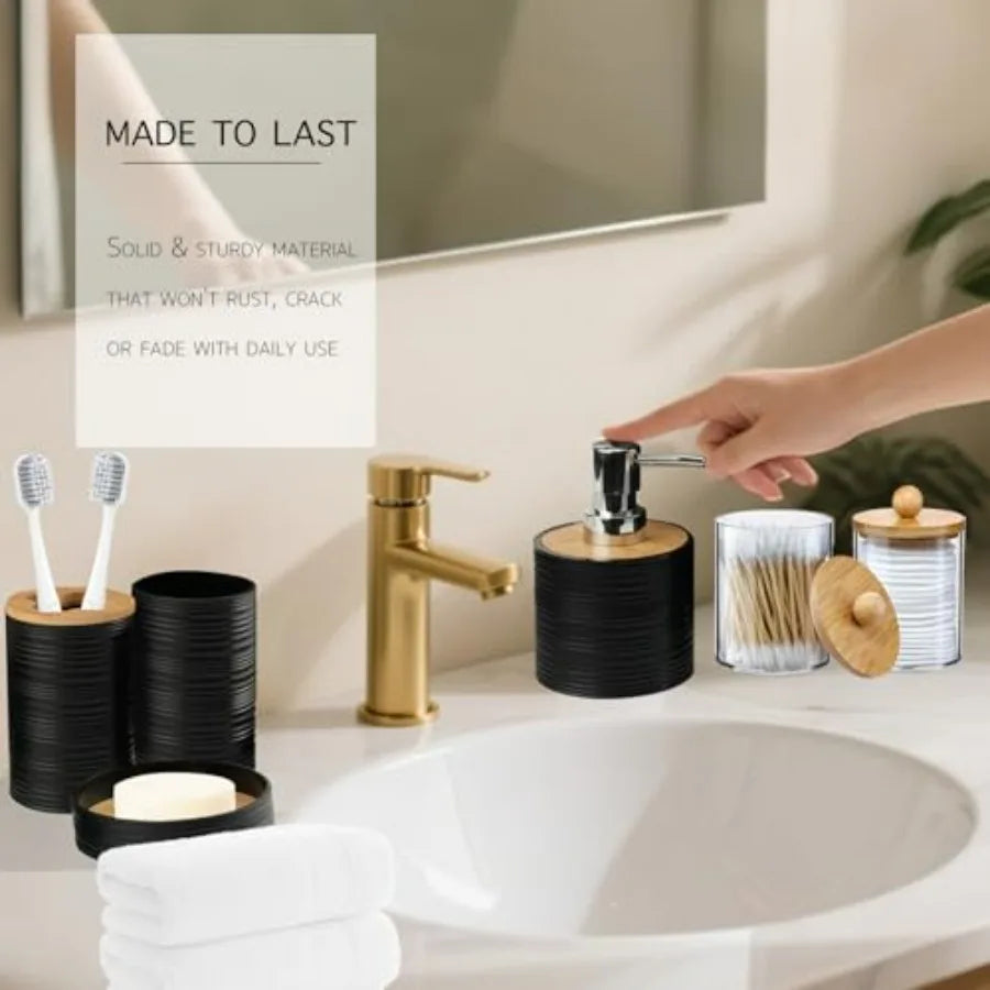 Bathroom Accessories Set Including Soap Dispenser Soap Dish Toothbrush Holder