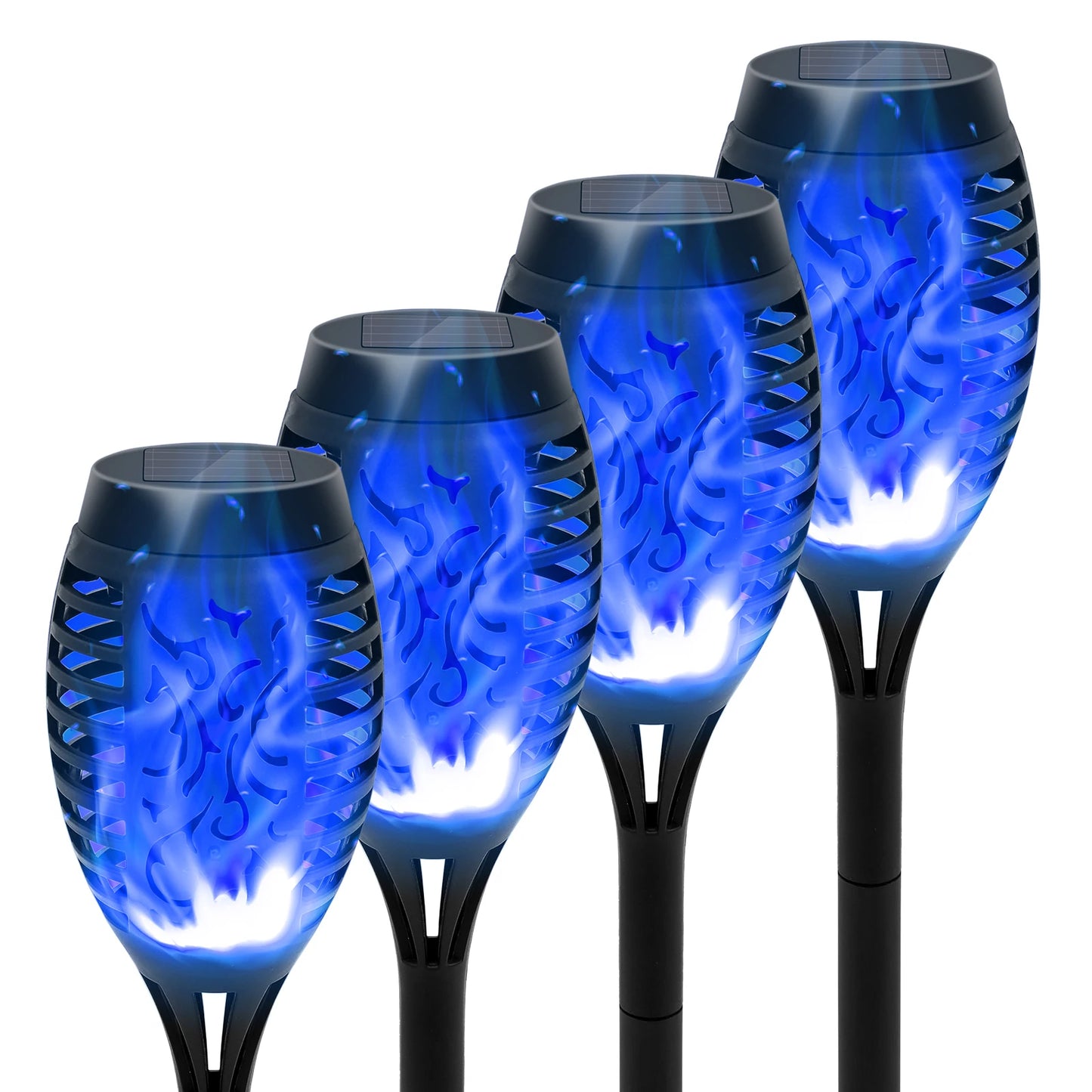 Solar Flame Torch Lights Outdoor Decoration Flickering LED Path