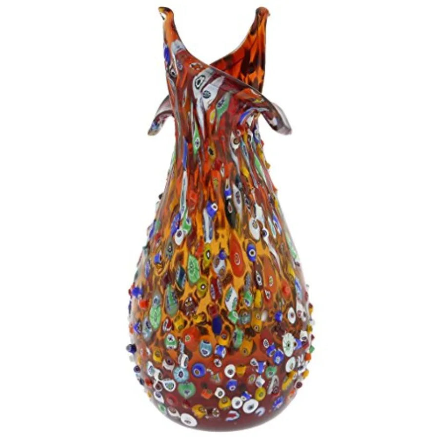 Mosaic Blooming Flower Vase Glass Porcelain Home Decor