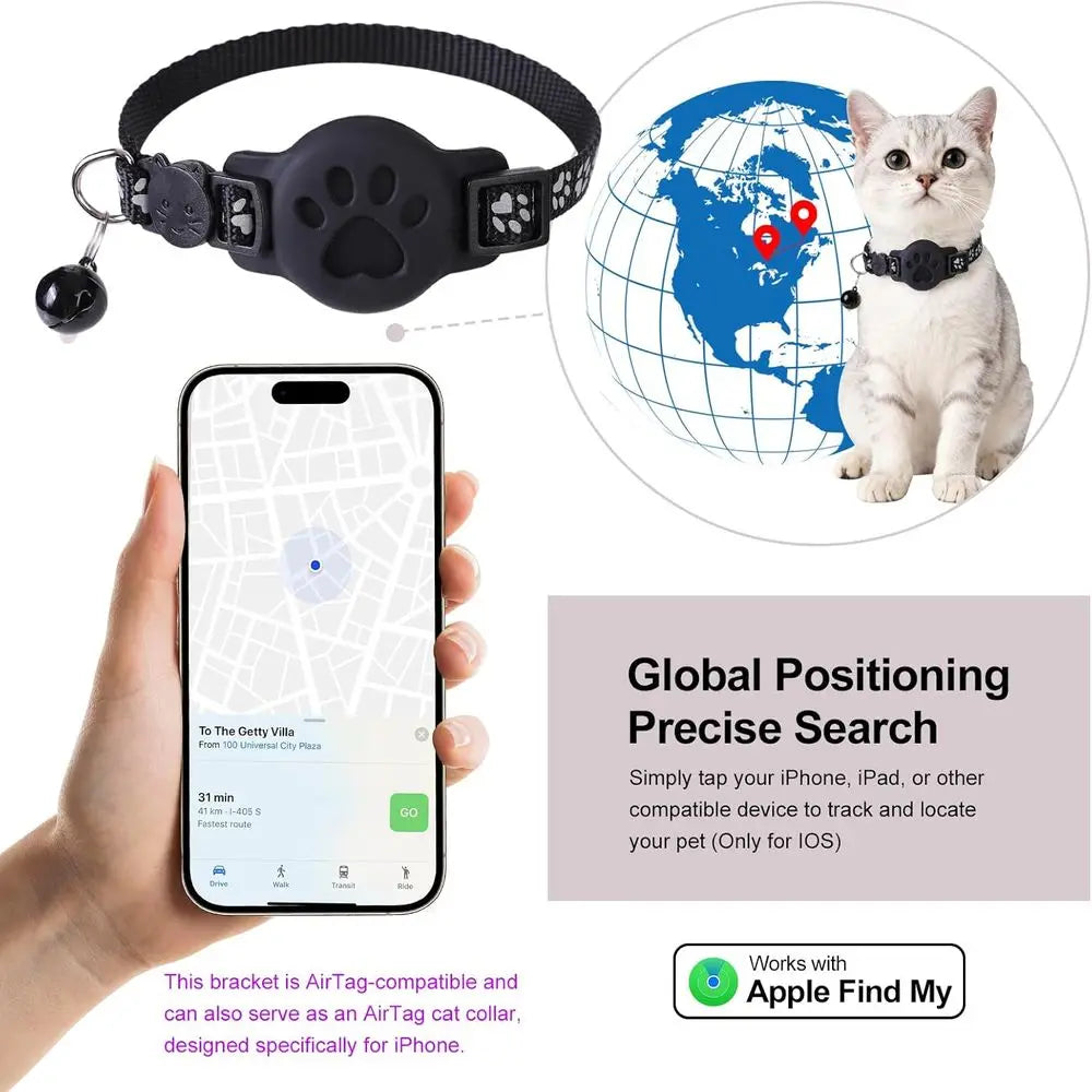 GPS Cat Collar With Bluetooth Tracker For Find My App