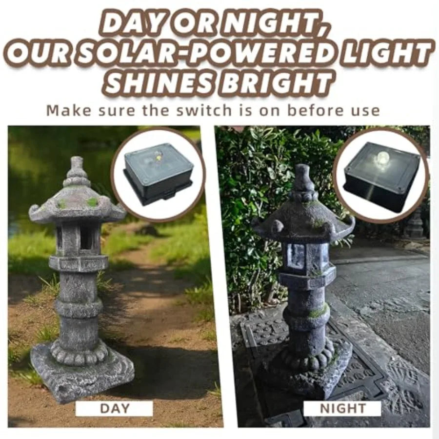 SHXI Solar Powered Pagoda Lamp for Outdoor Garden and Yard