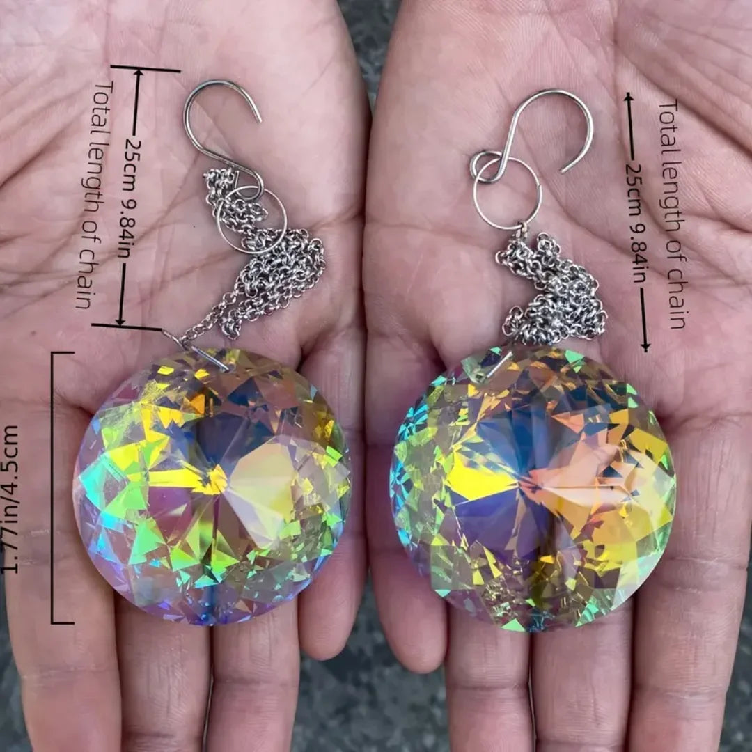 Round Crystal Sun Catchers Glass Prism Rainbow Maker