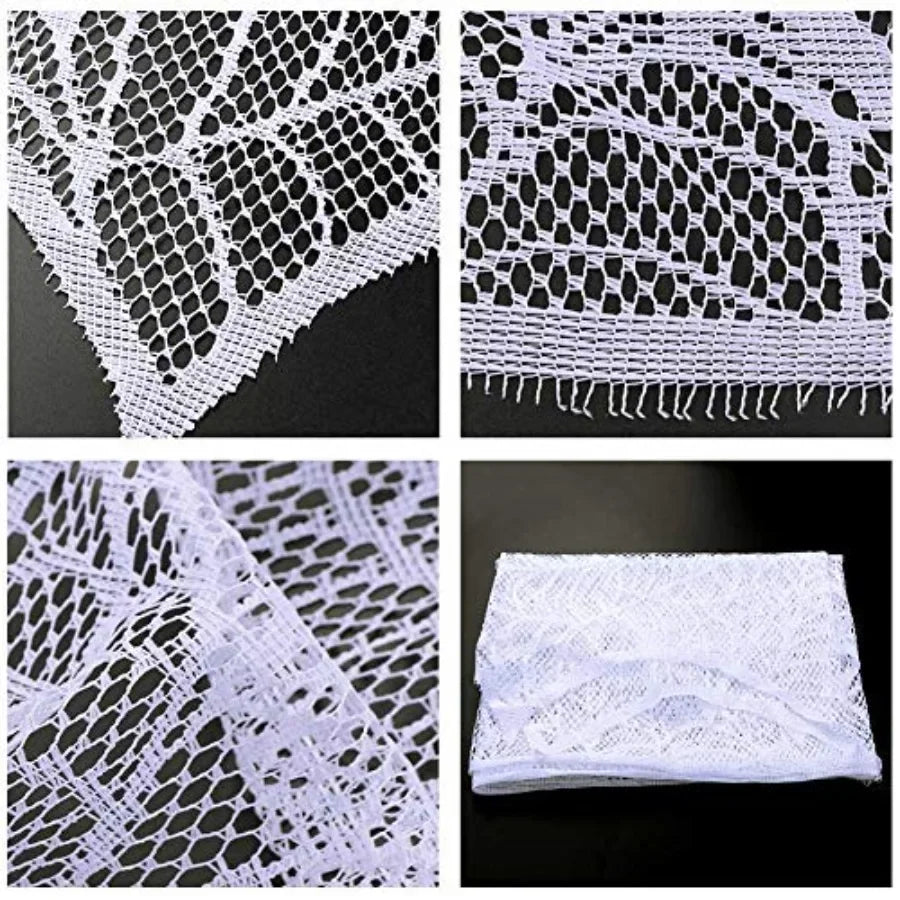 Halloween Lace Spiderweb Fireplace Mantel Scarf Decor