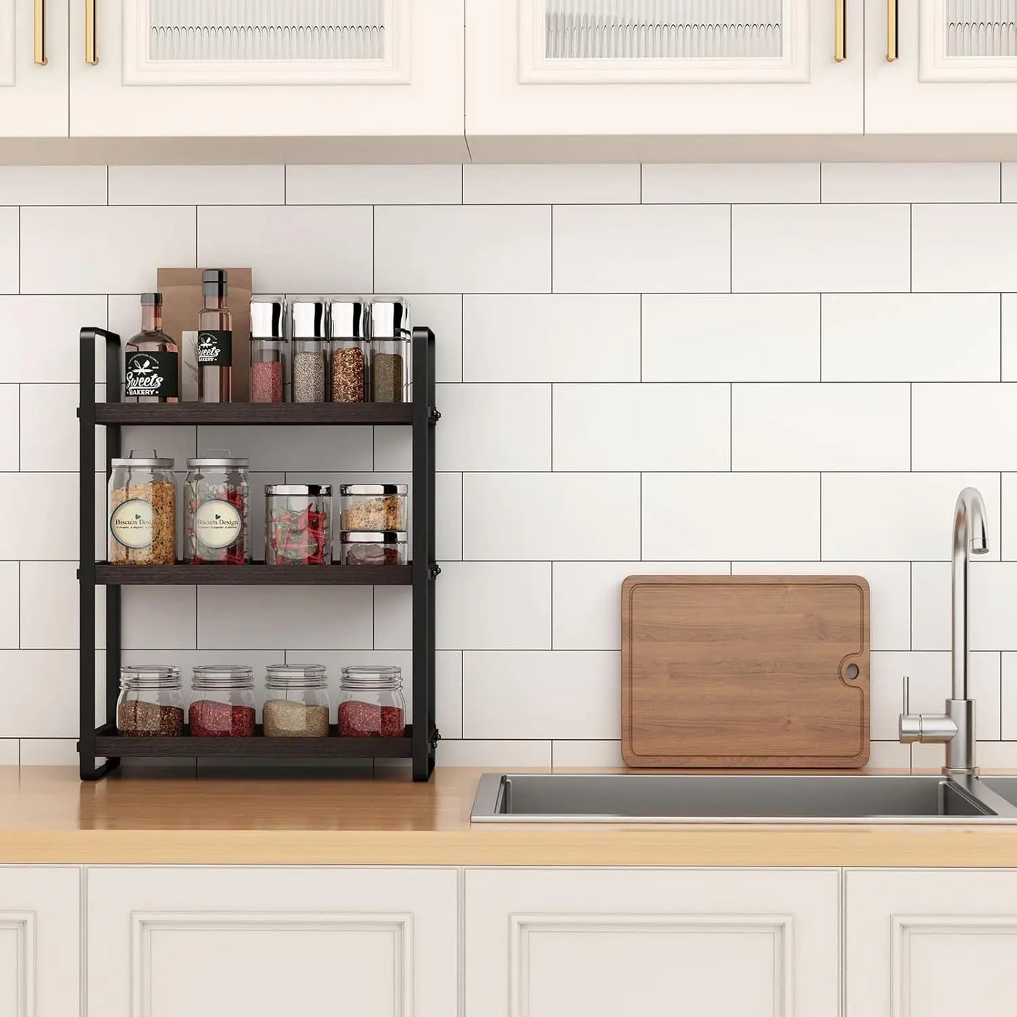 Three-Tier Bathroom Counter Organizer And Makeup Shelf Caddy
