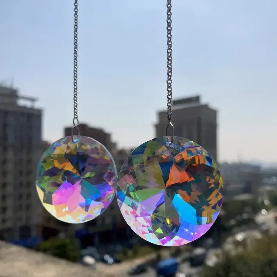 Round Crystal Sun Catchers Glass Prism Rainbow Maker