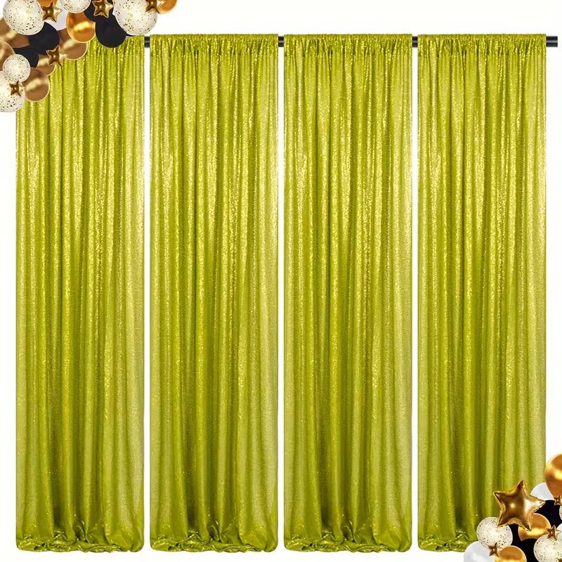 Sequin Backdrop Curtains Panels for Photography and Wedding Events