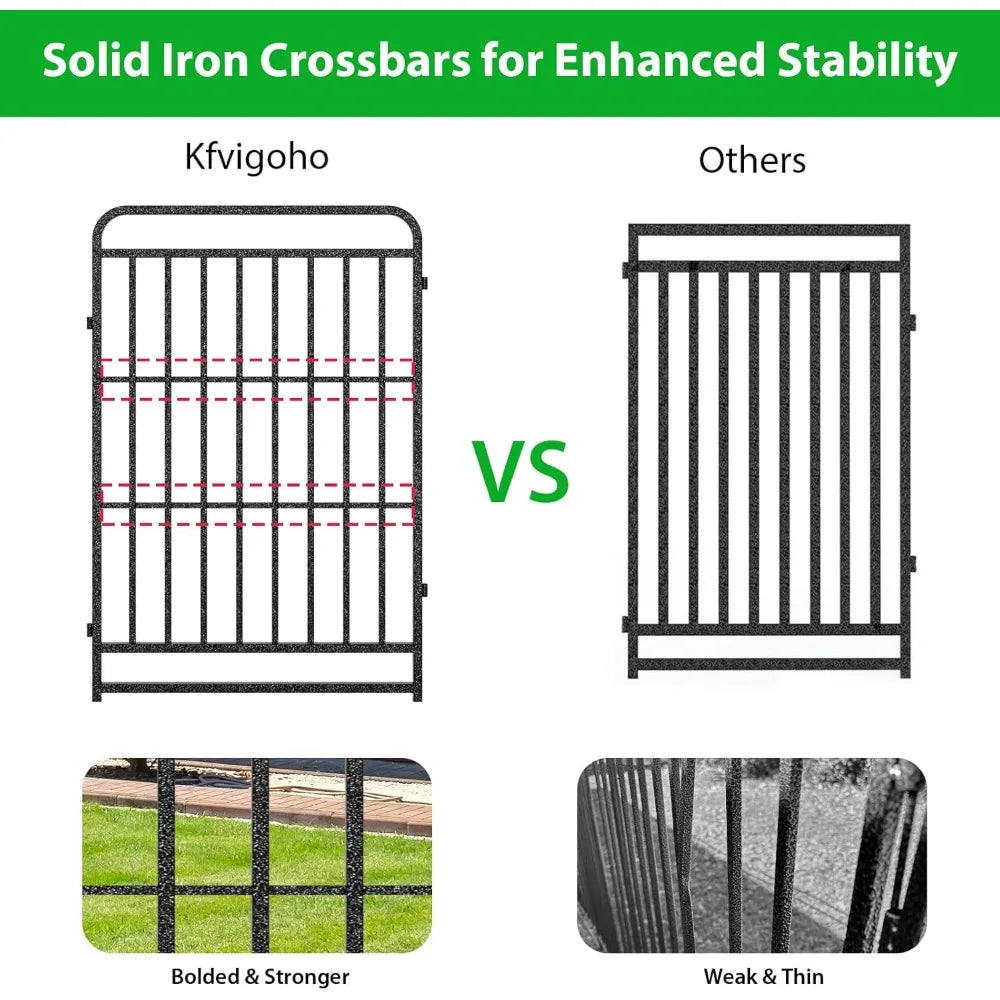 Outdoor Dog Fence Heavy Duty Anti Rust Playpen Reinforced Crossbars