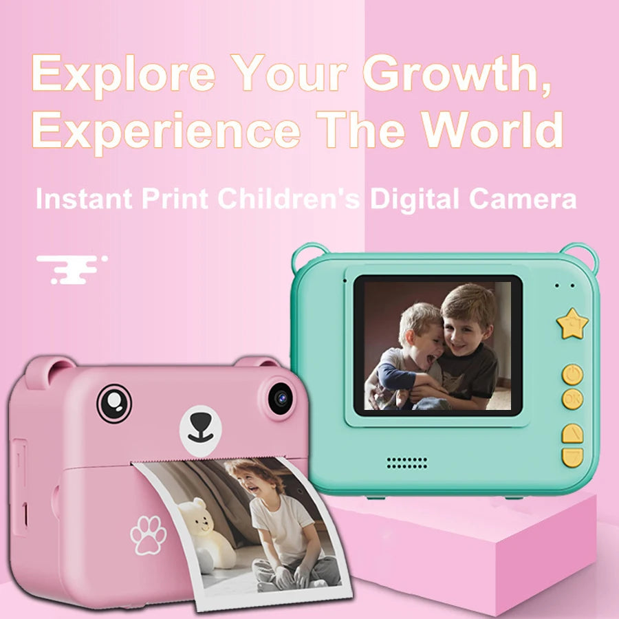 Multifunctional Children's Camera With Instant Print Portable