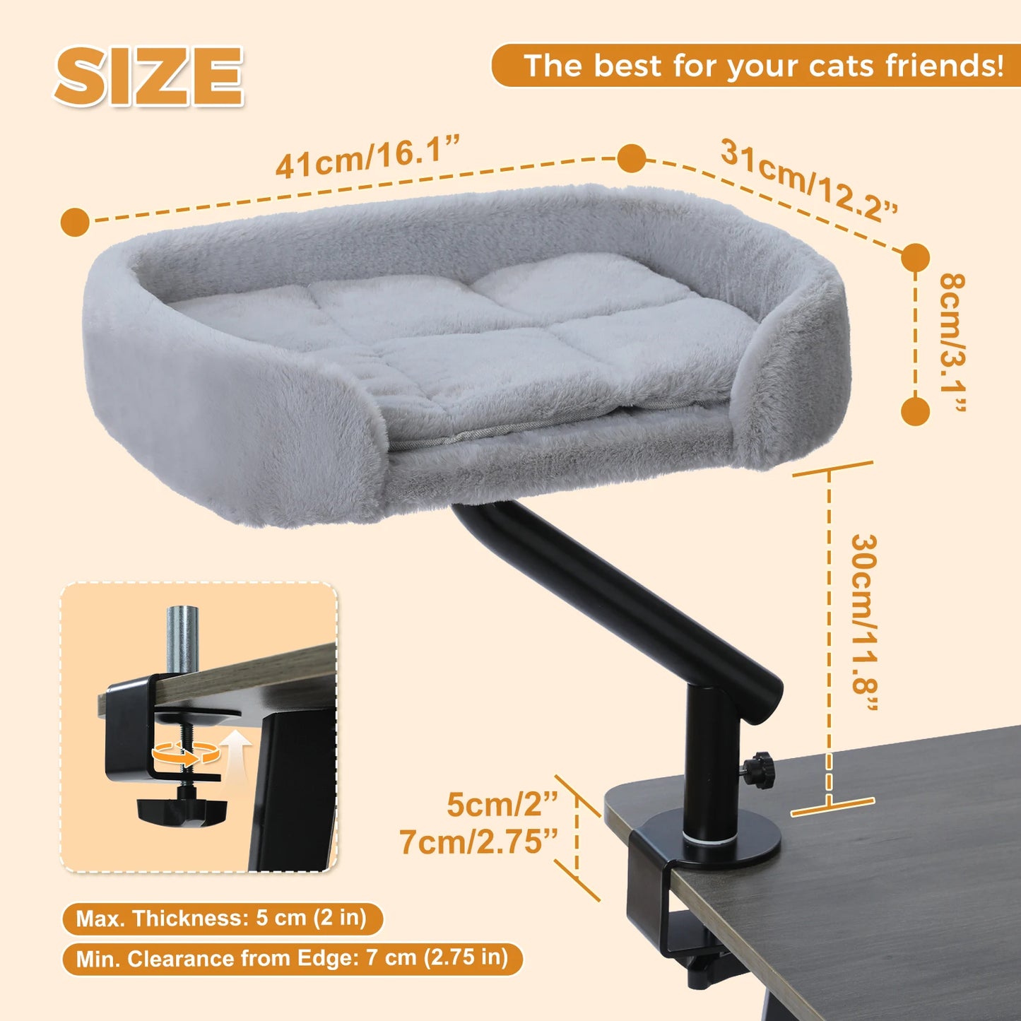 PAWZ Road Cat Desk Bed 360 Rotating Stand