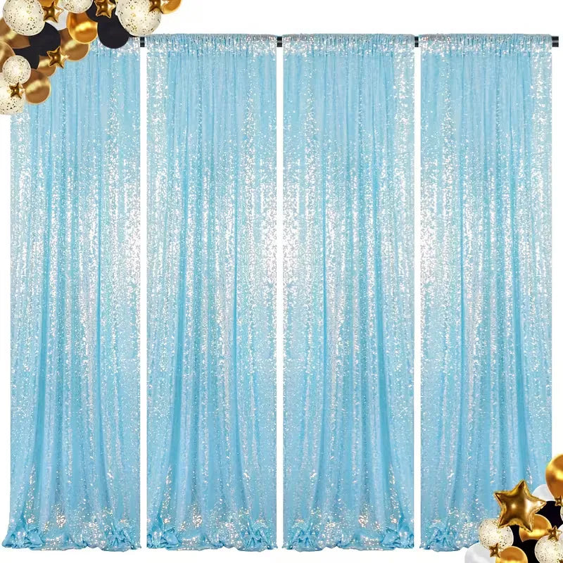 Sequin Backdrop Curtains Panels for Photography and Wedding Events