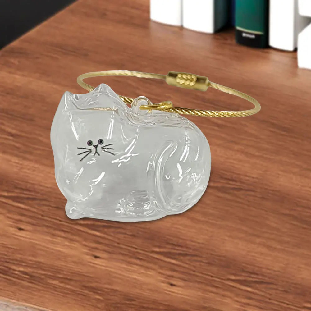 APWIKOGER Cat Keychain DIY Pendant Hair Storage Box