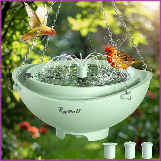 Solar Bird Bath Fountain With 3 Spray Modes And Quiet Pump