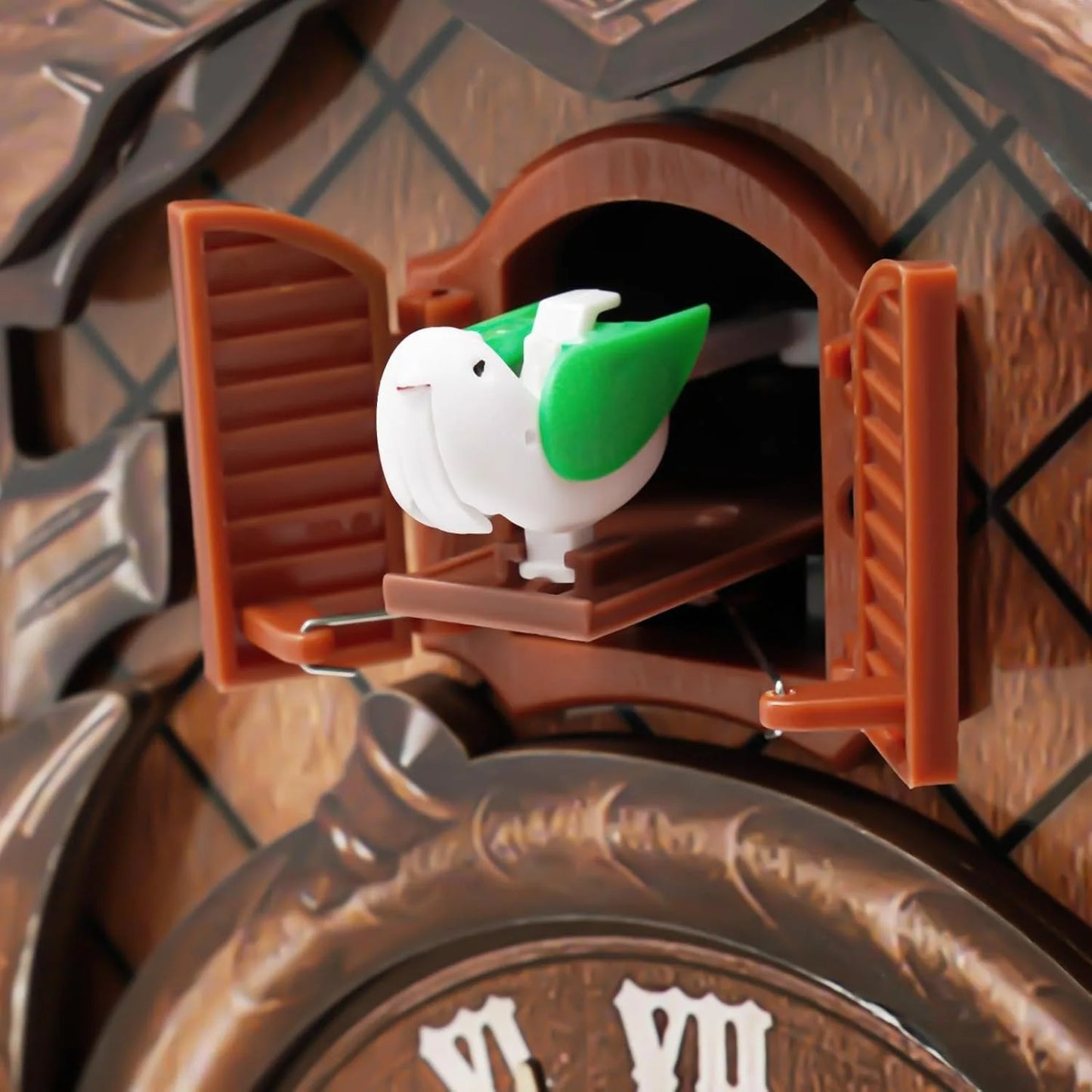 Wooden Cuckoo Clock With Pendulum Battery Operated Wall Clock