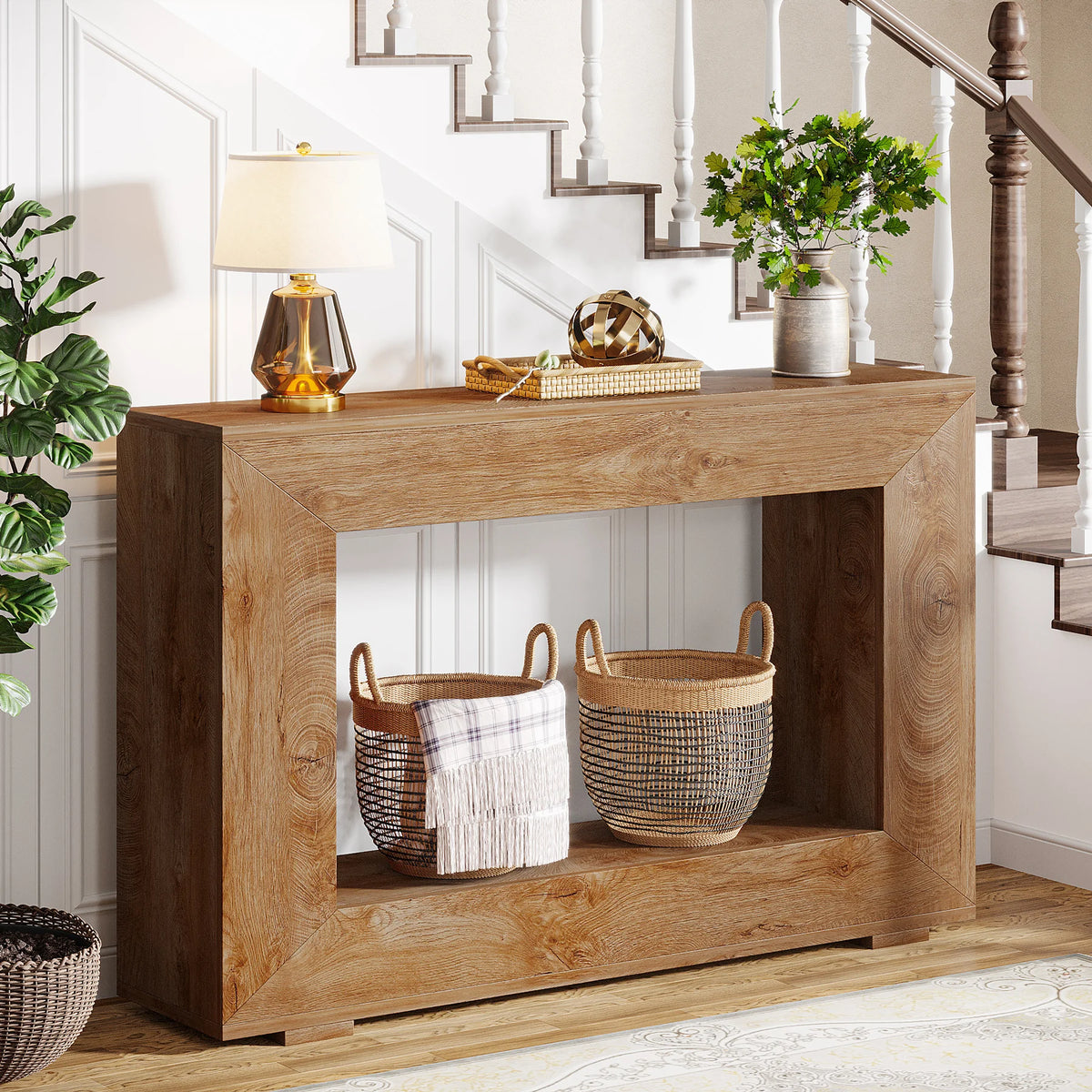 Tribesigns Farmhouse Console Table With Storage For Entryways