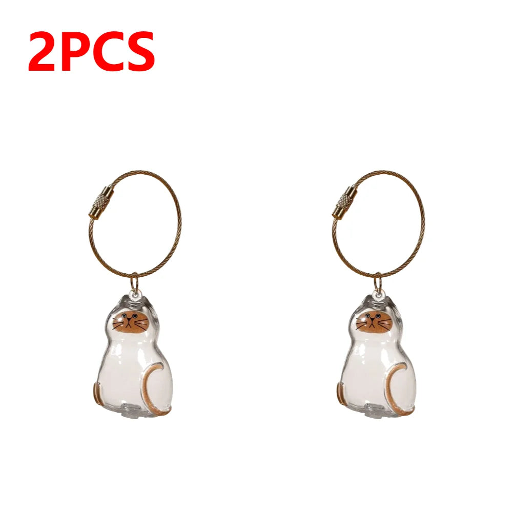 APWIKOGER Cat Keychain DIY Pendant Hair Storage Box