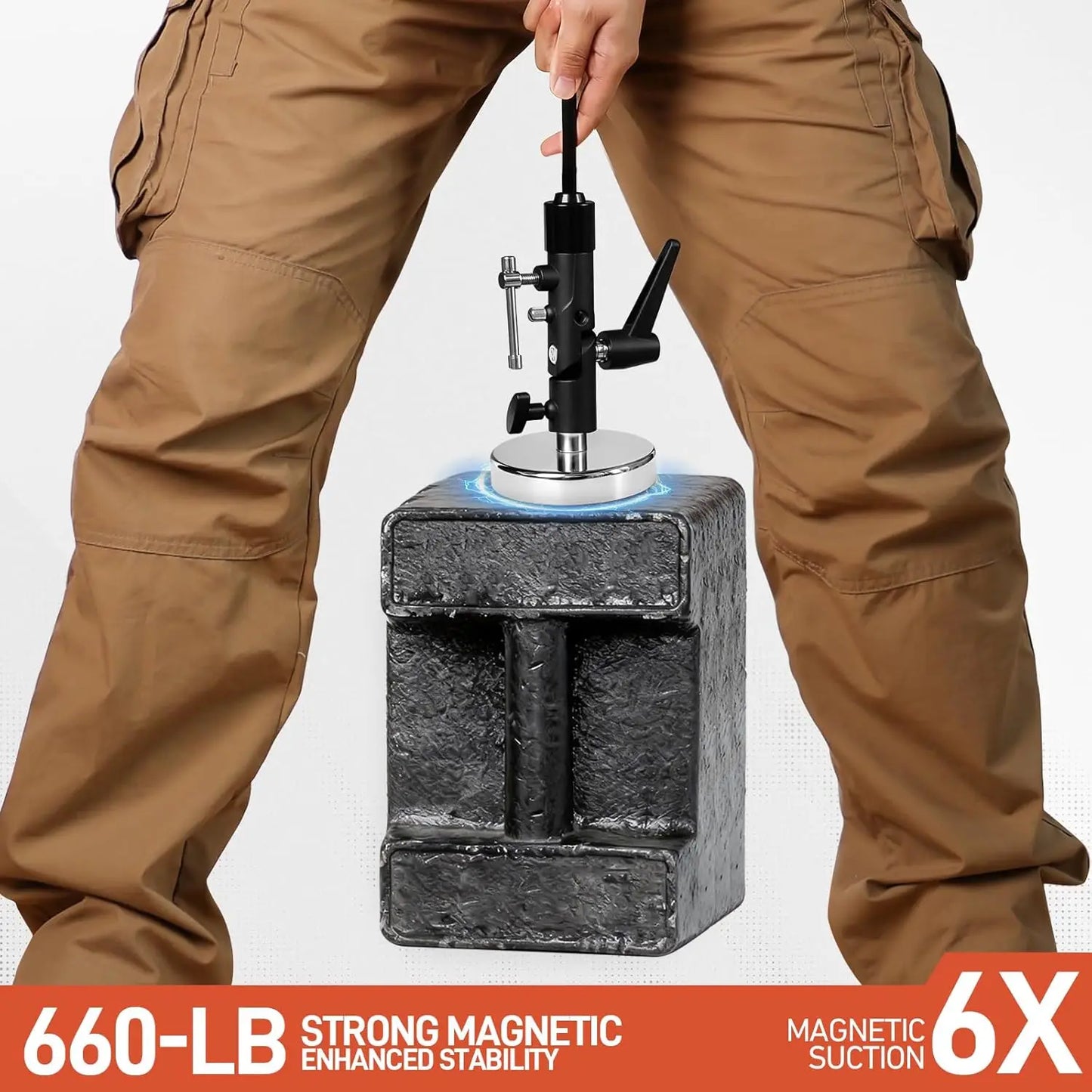 Magnetic Folding Umbrella For Outdoor Work With 600lb Suction