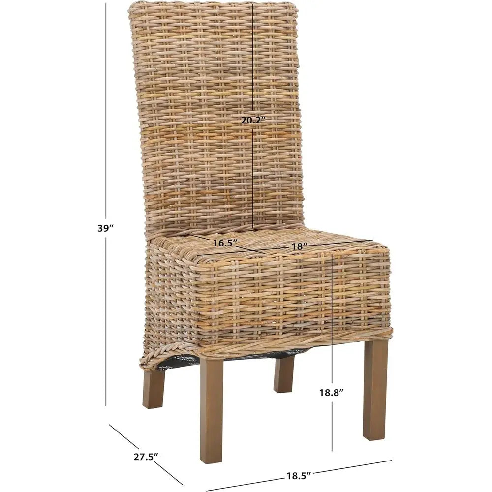 Pembrooke Wicker Dining Chairs Set of Two Modern Home Furniture